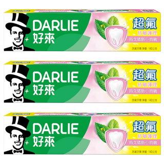 DARLIE 好來 超氟抗敏護理牙膏 含天然薄荷精華, 140g, 3條
