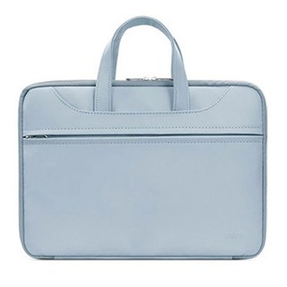 baona 包納 OMG 180°全開合/行李箱拉桿帶設計 PU皮質手提筆電包 15/15.6吋, 天空藍, 1個