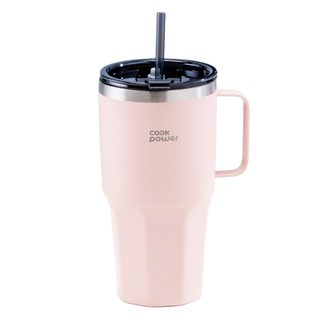 cook power 鍋寶 真空陶瓷雙霸杯 杯子 + 吸管, 1組