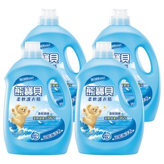 Snuggle 熊寶貝 柔軟護衣精 7合1護衣精華液 柔軟親膚 消臭去異味 沁藍海洋香, 3.2L, 4桶