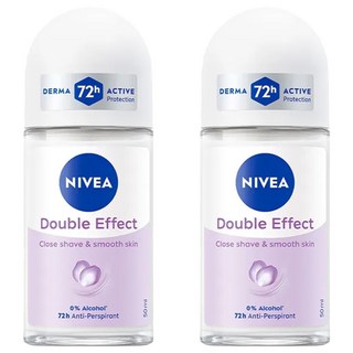 NIVEA 妮維雅 止汗爽身乳液 高效柔滑 滾珠瓶, 50ml, 2瓶