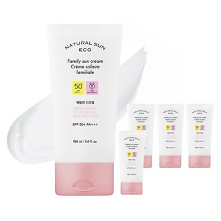 THE FACE SHOP 菲詩小舖 Natural Sun Eco居家防曬乳 SPF50+ PA+++, 5條, 150ml
