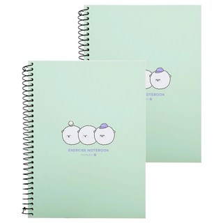 morning glory 2500 加厚左翻練習本, 顏色隨機, 2本