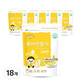 퓨어잇 핑거 길쭉한 과일스틱, 바나나, 30g, 18개