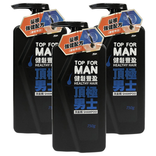 TOP 脫普 男士健髮豐盈洗髮精 750g 髮根強健配方, 3瓶