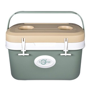 Living voje 桌上型碉堡冰桶, 綠色+米色, 25L