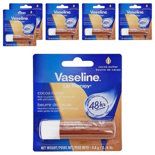 Vaseline 凡士林 護唇膏 可可脂 滋潤雙唇, 4.8g, 6支