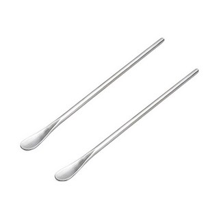 KALDIN 纖長吧叉匙 家庭調酒長攪拌棒 26cm, 銀色, 2個