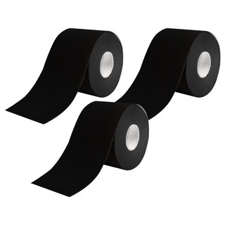 Flowers 花芊 肌肉運動膠帶黑色 - 運動防護、肌肉支撐 提升運動表現, 3捲, 1入