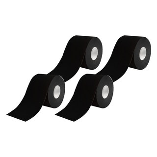 Flowers 花芊 肌肉運動膠帶 黑色 4捲 50mm x 5m 運動防護 肌肉支撐, 1入