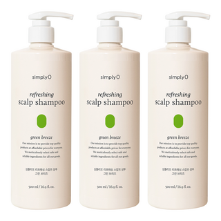 simply O 清爽頭皮洗髮乳 Green Breeze 500ml, 3瓶