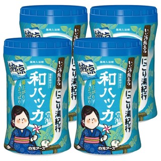 Hakugen Earth 白元 納涼濁湯溫泉旅行記保濕入浴劑, 540g, 4罐