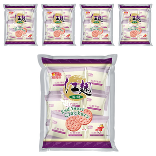 福義軒 紅麴薄餅 - 酥脆口感 獨立包裝 台灣必買, 320g, 5袋