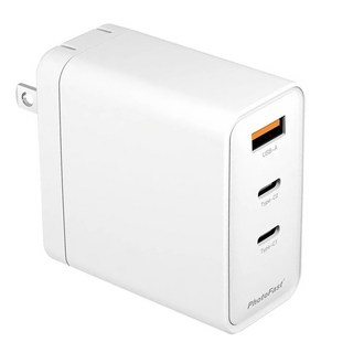 PhotoFast 銀箭資訊 A1 GaN 65W 氮化鎵電源供應器 2C+1A 三孔充電器 PD/QC快充, 白色, 1個