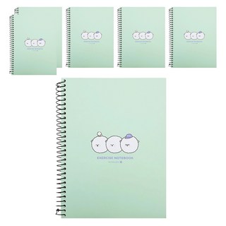 morning glory 2500 加厚左翻練習本, 顏色隨機, 6本