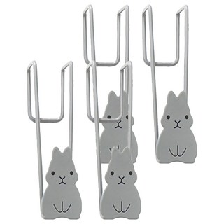 USAGI 門掛式塑膠袋掛勾 2個, 兔子 顏色隨機, 2組