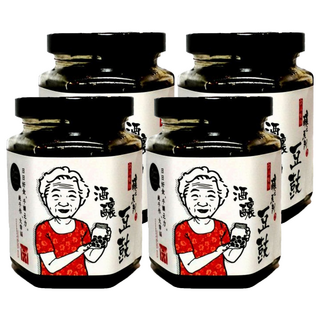 醬王殿 精選鳳梨酒釀豆鼓 黑豆、糖、米酒、鳳梨、鹽 台灣製造, 190g, 4罐