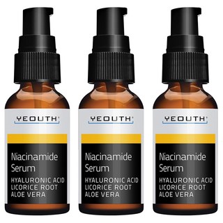 Yeouth 維他命B3玻尿酸精華液, 30ml, 3瓶