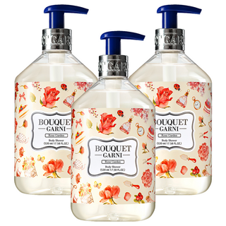 BOUQUET GARNI 香水沐浴露 玫瑰花園, 520ml, 3瓶