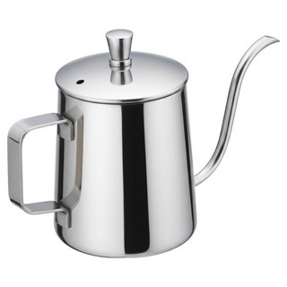 卡特屋 不鏽鋼咖啡手沖壺 銀色 350ml 有蓋, 手沖咖啡壺 + 壺蓋, 1個