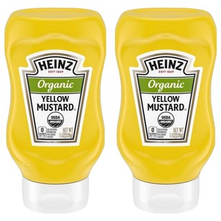 HEINZ 亨氏 有機黃芥末醬 226g (美式經典風味、無添加、沾醬/佐料), 2瓶