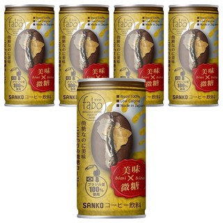SANKO fabo 美味香濃咖啡, 185ml, 5個