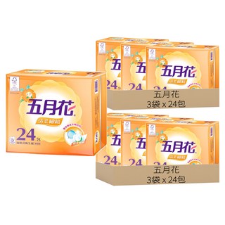 五月花 清柔抽取衛生紙 100張, 24包, 6袋