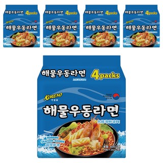 KORENO 可蕾諾 烏龍海鮮湯麵 102g, 20包