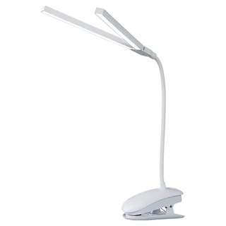 e-kit 逸奇 軟管夾立式LED雙燈管夾燈 UL-B21 白色 ABS材質 金屬軟管