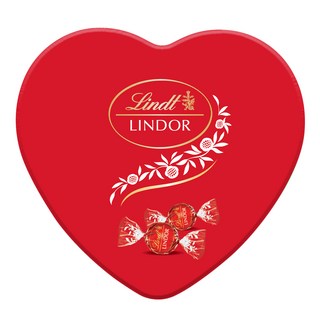 Lindt 瑞士蓮 LINDOR Lindor 愛心鐵盒巧克力 8入, 100g, 1個