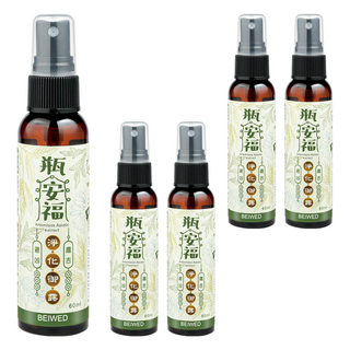 BEIWED 貝薇美學 瓶安福 淨化御露, 60ml, 空氣淨化, 環境香氛, 5瓶