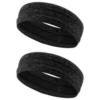 MICHAEL FITNESS 麥克健身 運動頭巾 黑色 跑步 瑜珈 球類運動 健身適用, 2條