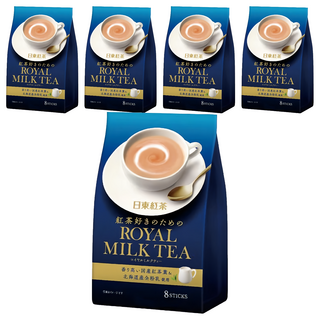 日東紅茶 皇家奶茶 使用北海道全脂奶粉, 14g, 8包, 5袋