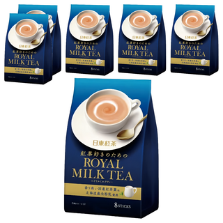 日東紅茶 皇家奶茶 使用北海道全脂奶粉, 14g, 8包, 6袋