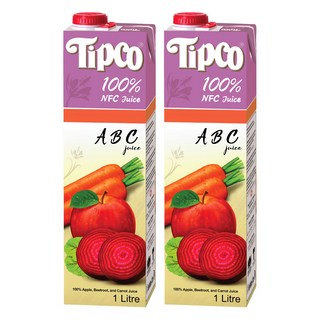 Tipco 100%ABC綜合果蔬汁, 1L, 2瓶