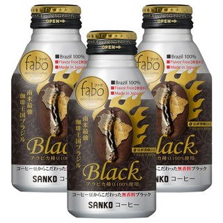 SANKO fabo 優質黑咖啡飲料, 3個, 275ml