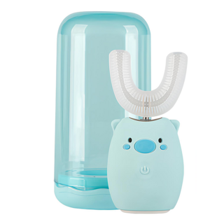 Luveta 樂唯他 U型牙套式兒童電動牙刷 6-12歲, LUV-TB001BP, 粉藍小豬, 1個