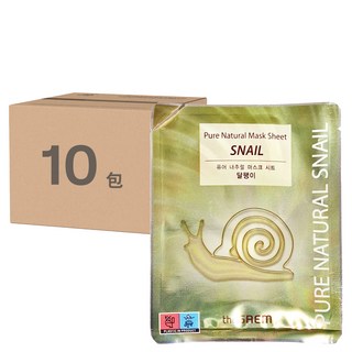 the SAEM 得鮮 金色蝸牛面膜, 臉部肌膚補水保濕, 1片, 10包