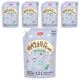 Trio 小蘇打餐具洗潔精 草本香, 1.2L, 5個