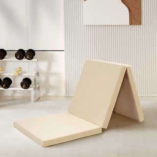 코멧 스포츠 3단 접이식 운동매트 50mm, 베이지, 1개