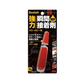 3M Scotch 強力瞬間接著劑 液體型 5g - 適用於紙類、板片磚體及陶器等表面, 1個