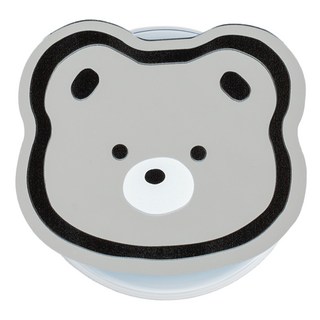 GOOSPERY 動物 MagSafe 鏡面智慧手機支架, 01 黑色小熊, 1個