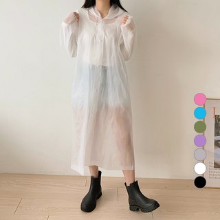 깨비다 남녀공용 다회용 EVA 레인코트 우비
