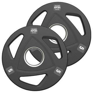 TRAHERE RP3H 橡膠槓片, 黑色, 5kg, 2個