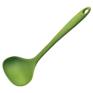 SiliPot 頂級白金矽膠湯勺 105g 92*285*78mm 使用溫度-40°C~250°C 韓國產, 橄欖綠色, 1支