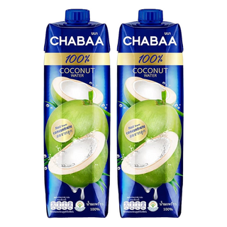 CHABAA 啜吧 100%椰子汁, 1L, 2瓶