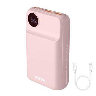보바 22.5W 휴대용 보조배터리 멀티단자, VA-121, 핑크