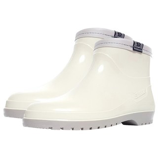 MIT 新素雅百搭短雨鞋, 22.5, 象牙色