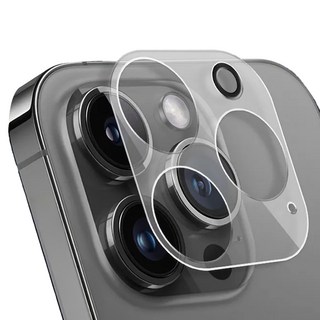 Timo 一片式全包覆 3D立體透明鏡頭貼, 防指紋, 纖維玻璃材質, 0.2mm, iPhone 15 Pro Max, 1個