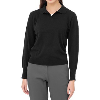 CARET 女款 針織柔軟開襟衫, 均碼, 黑色